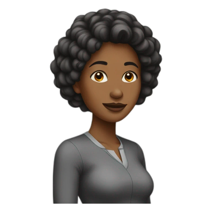 Mujer de pelo negro robusta sticker