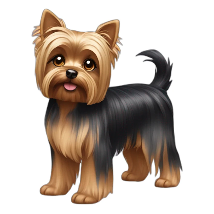 dog yorkshire terrier full body sticker