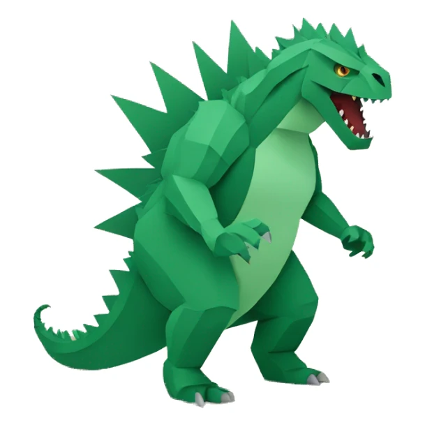 paper colored paper godzilla sticker