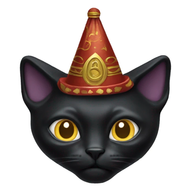 Black cat zoltar sticker
