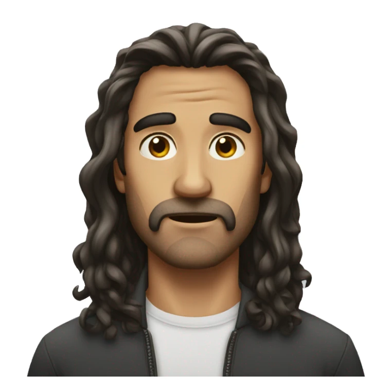 Man with barbar and long hair sarcastic sticker