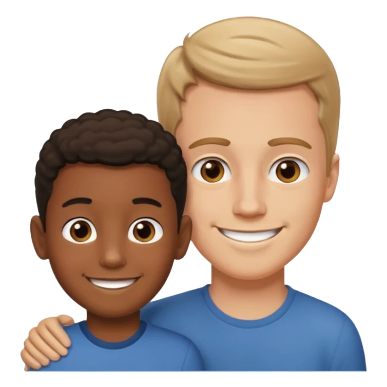 Tall white guy with dwarf black kid sticker