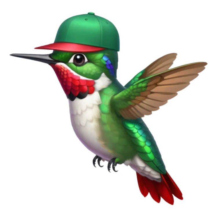Un colibri con birrete sticker