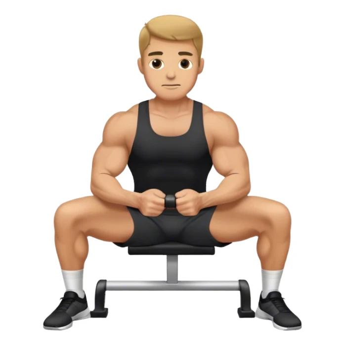 man seated weighted wrist curl sticker