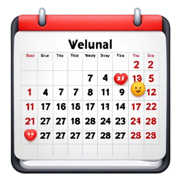Calendar with 21 .veljače sticker