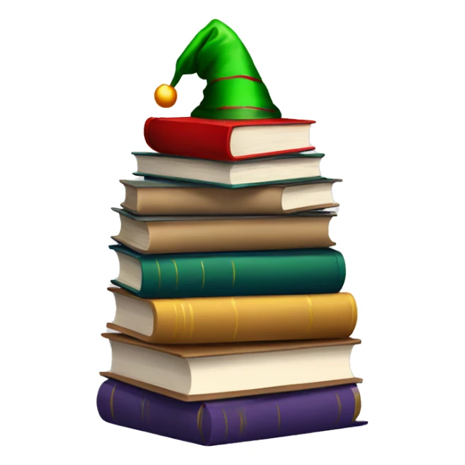 Stack of Books Christmas  sticker