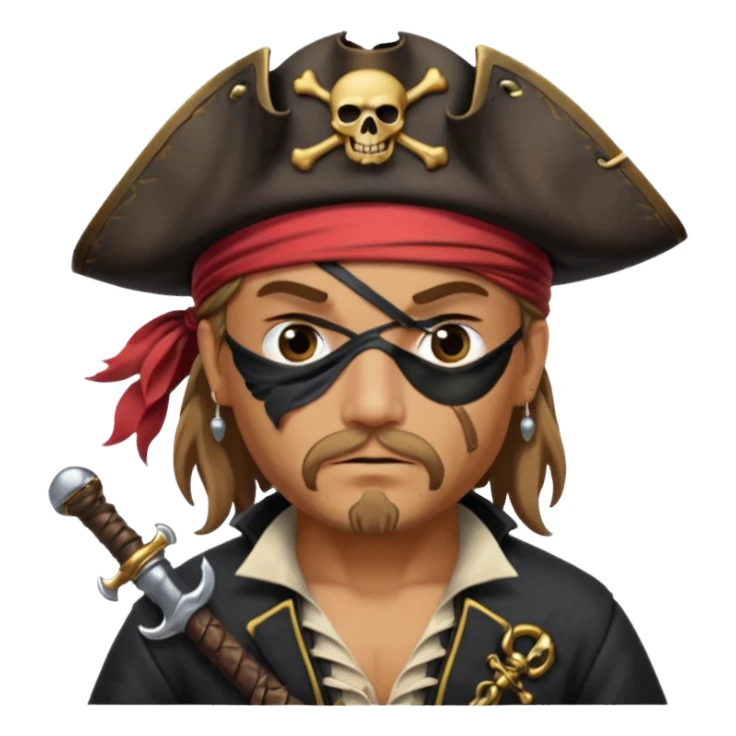 пірат на кораблі sticker