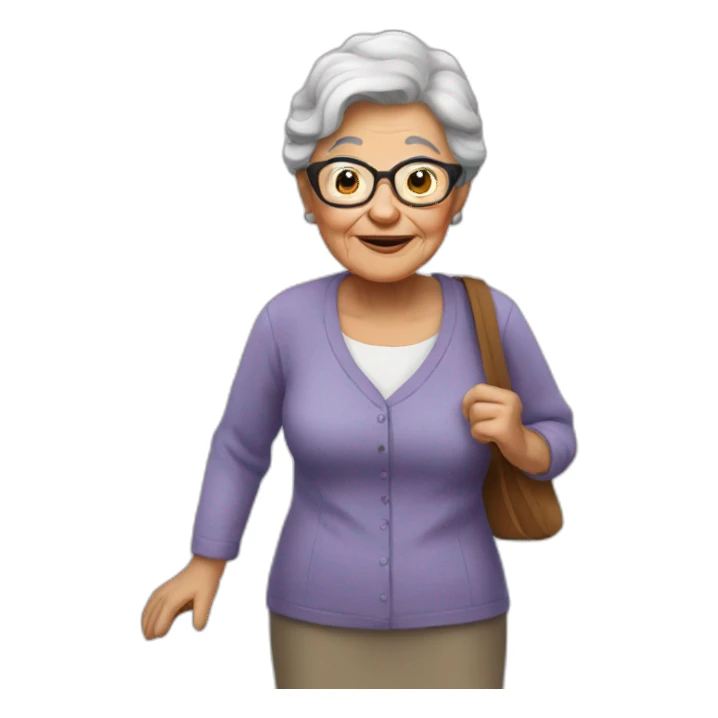 Granny arrived sticker