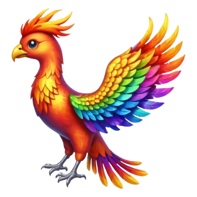 Rainbow phoenix sticker