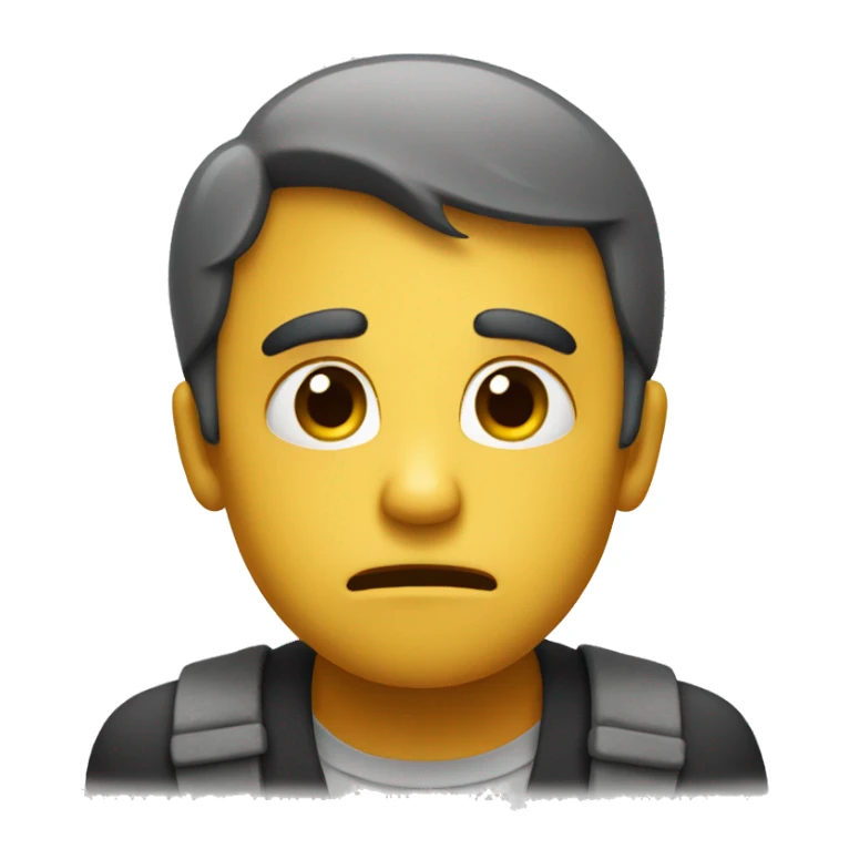 Sad and blushing sticker