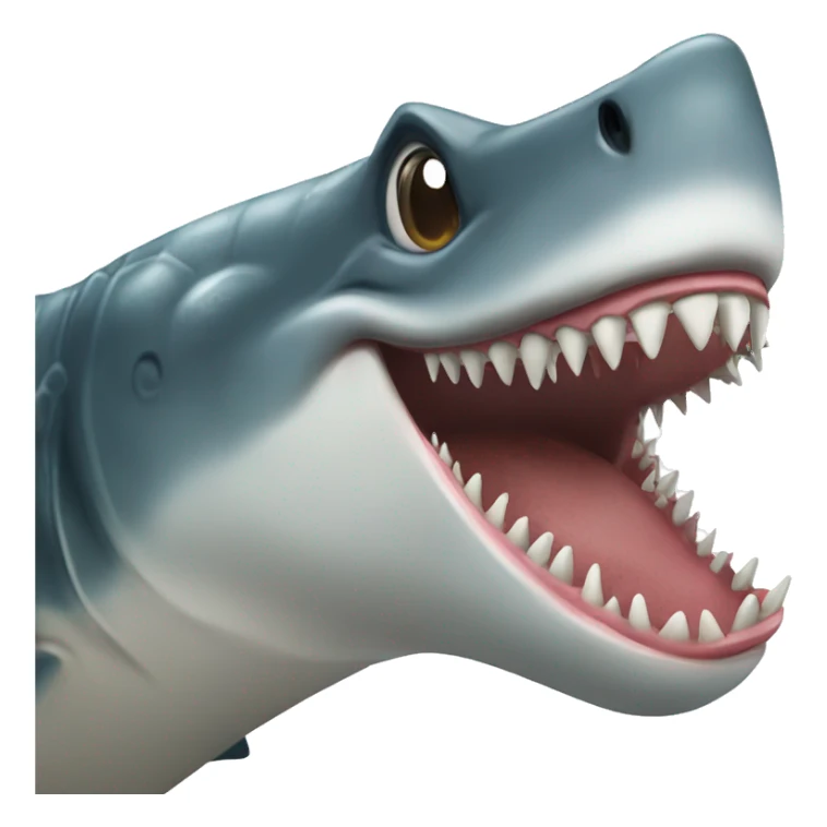 Shark lick crocodile  sticker