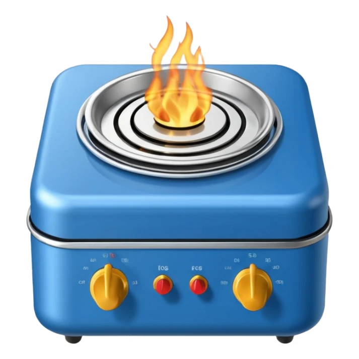blue portable stove sticker