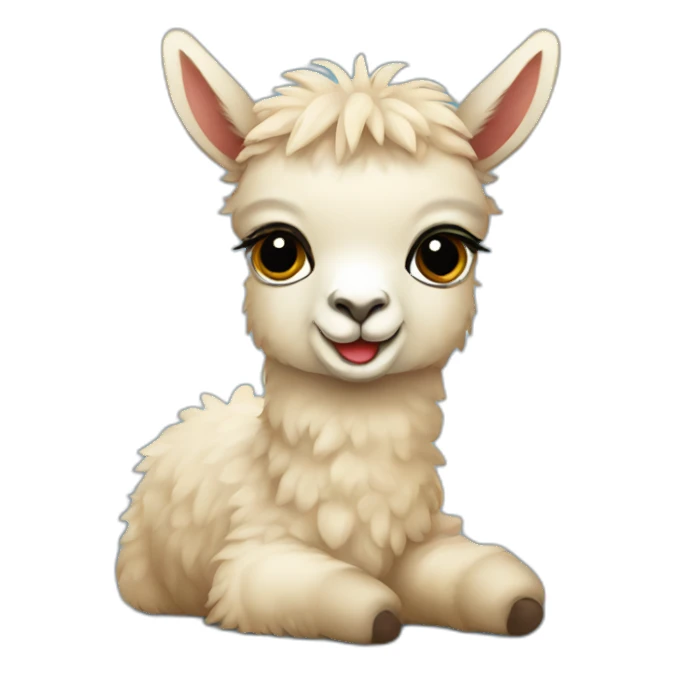 baby llama spanish flag sticker