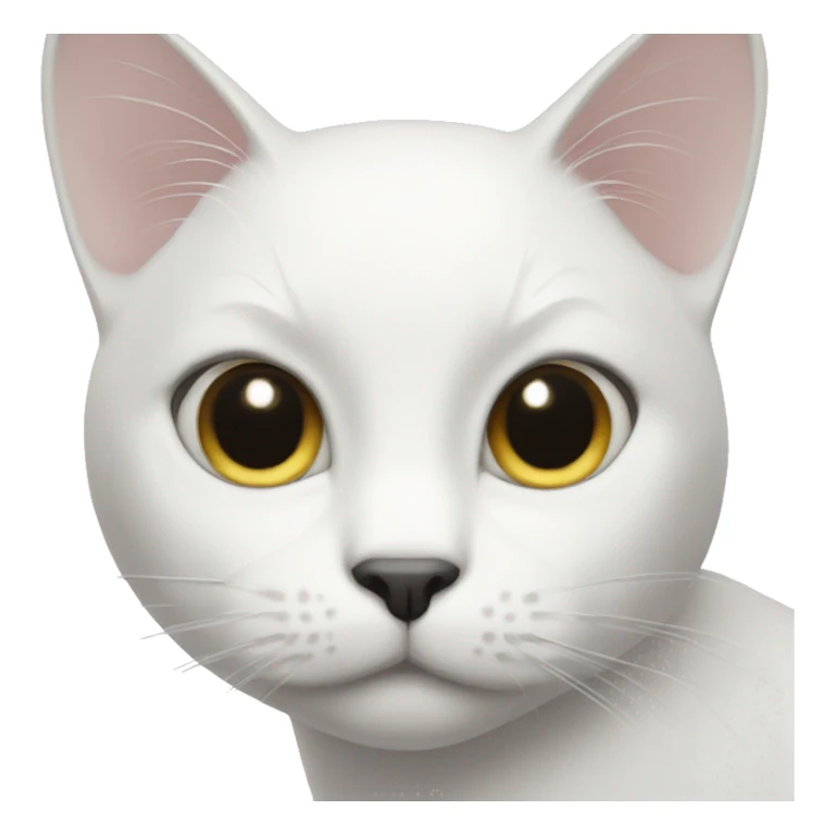 A White cat With black spot on the forehead  sticker
