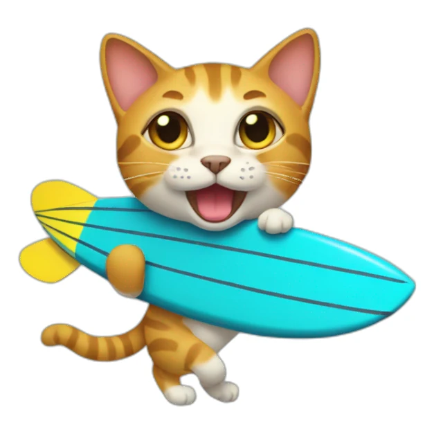 Surf cat sticker