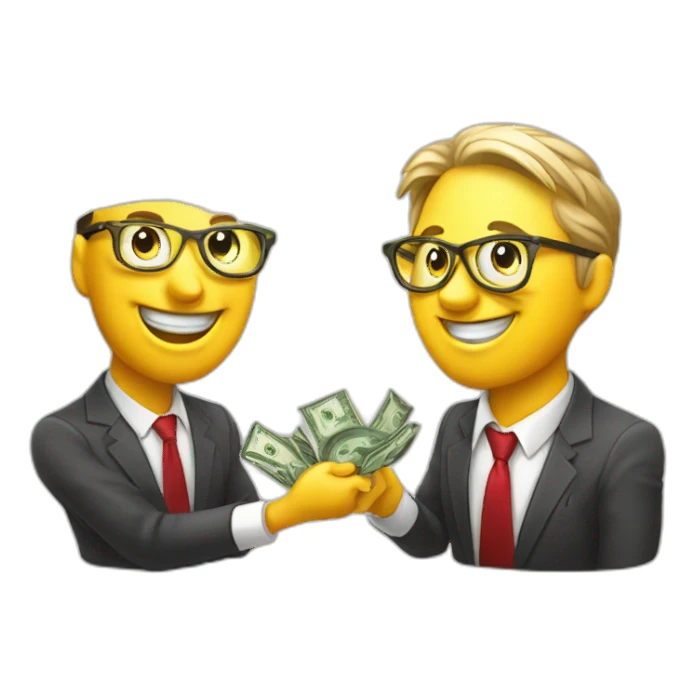 profiting money and dollar from a good order in cryptocurrency sticker