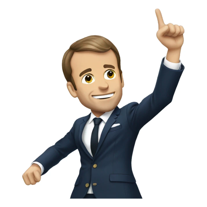 Macron qui fait un dab sticker