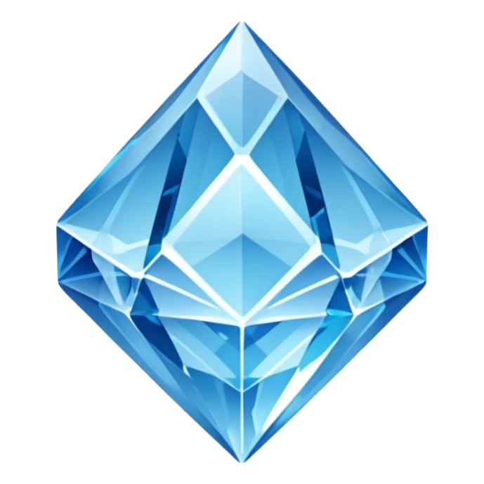 Blue crystal sticker
