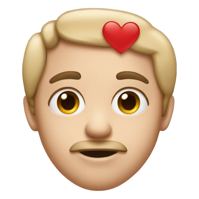 Half kiss half heart sticker