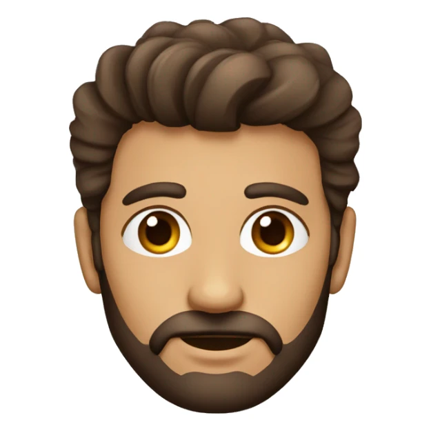 hombre calvo con barba y ojos marrones sticker