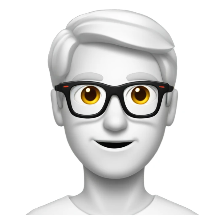 Peli roja con gafas negras  sticker