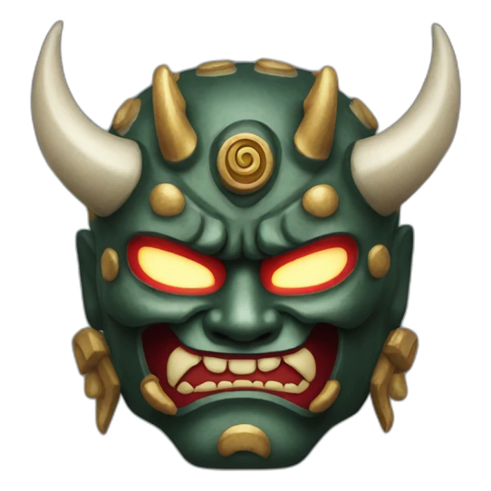 galaxy japanese oni mask sticker