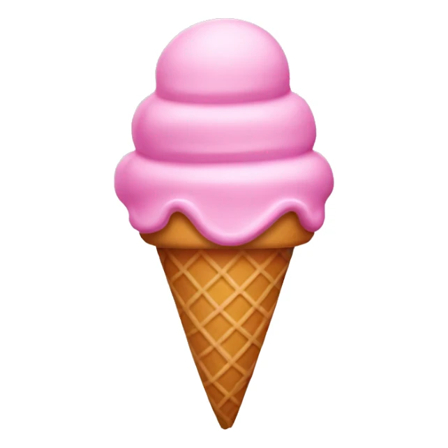 Pink ice cream cone sticker