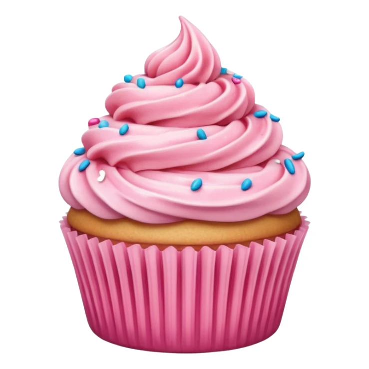 Cupcake with pink icing sticker