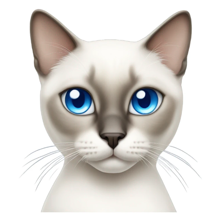 White Siamese cat with blue eyes sticker