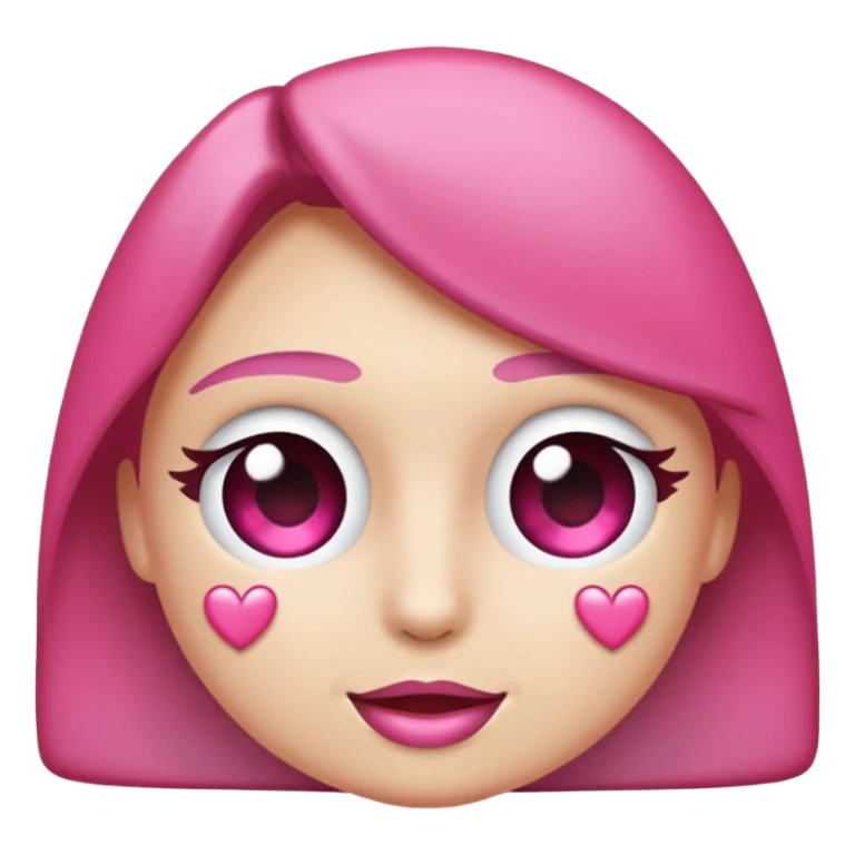 Coração metade rosa escuro e metade branco sticker