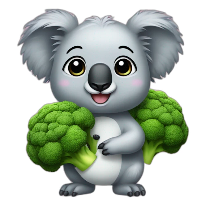 koala broccoli princess sticker