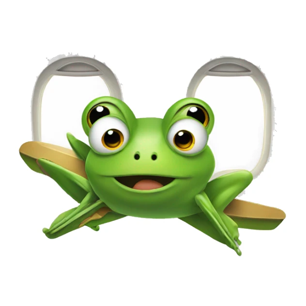 Frog on a plane sticker