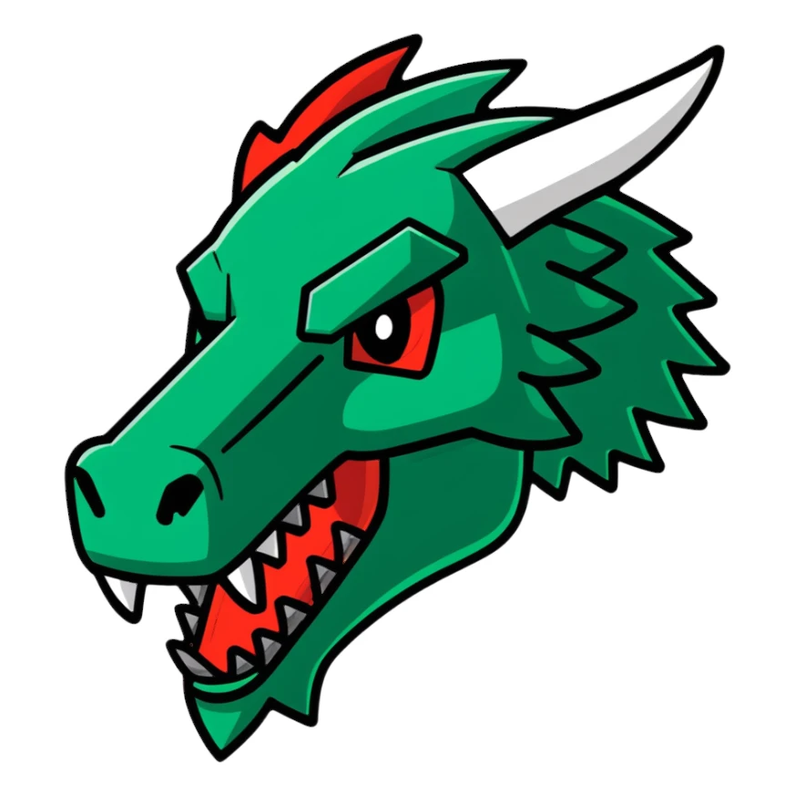 Minecraft black dragon head sticker