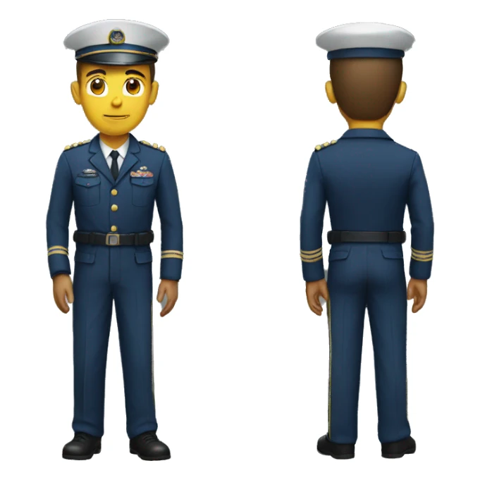A Man in uniform  sticker