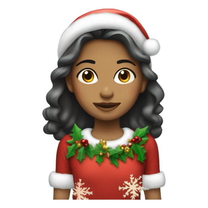 Niña vestida de Navidad  sticker