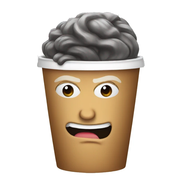 Coffee cup with trump wig sticker