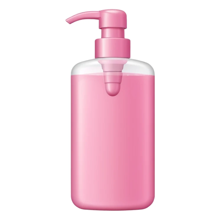 pink body wash bottle sticker