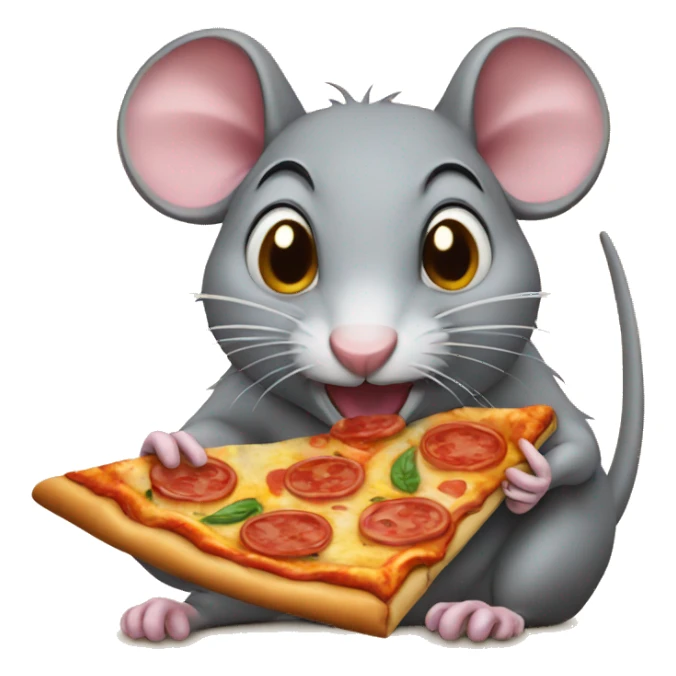 Rat eating pizza sticker