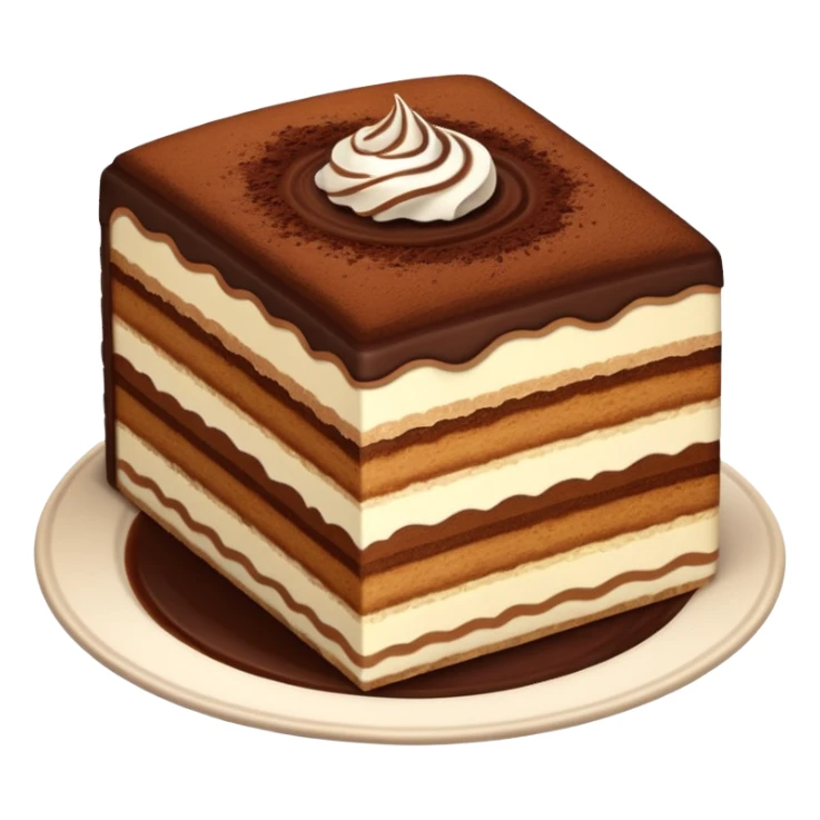 Tiramisu cake slice sticker