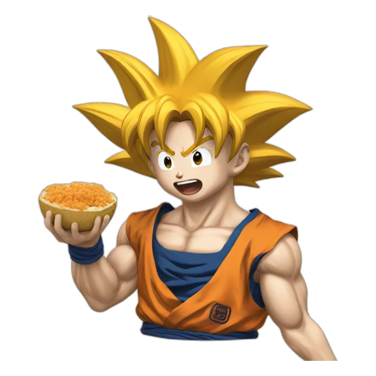 goku eating sticker