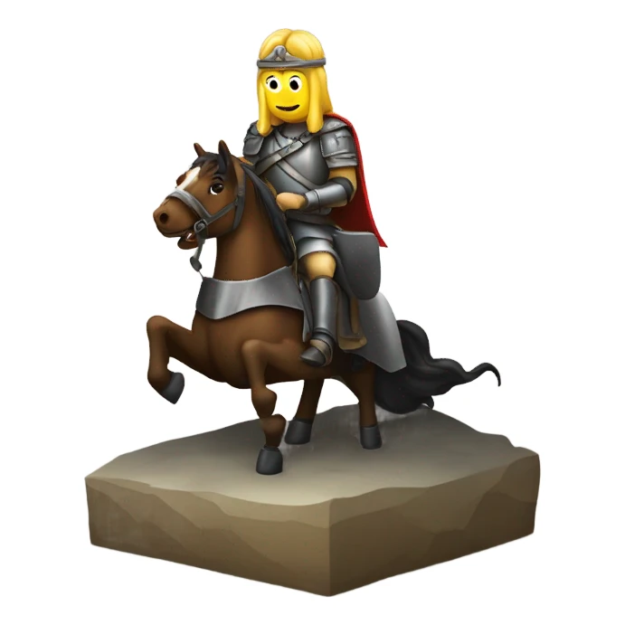 Zwei Tempelritter auf einem Pferd sticker