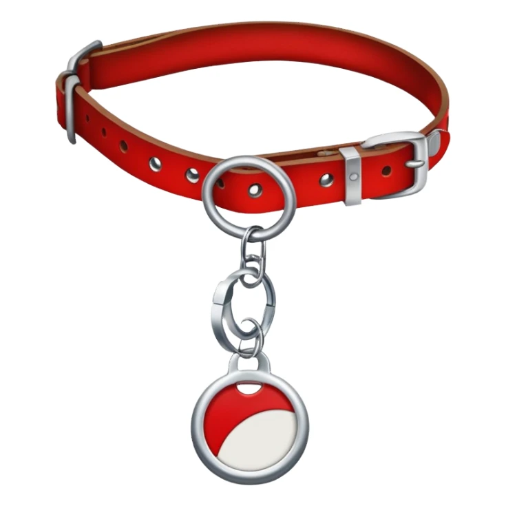 Red Collar with tag sticker