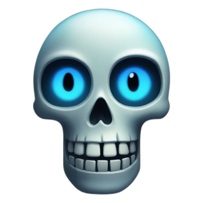 undertale skeleton right glowing blue eye sticker