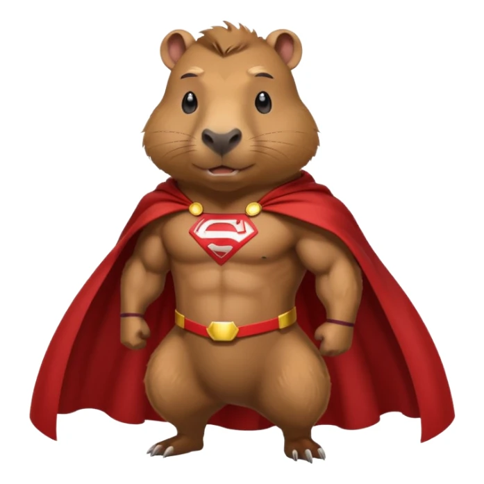 capibara superhero sticker