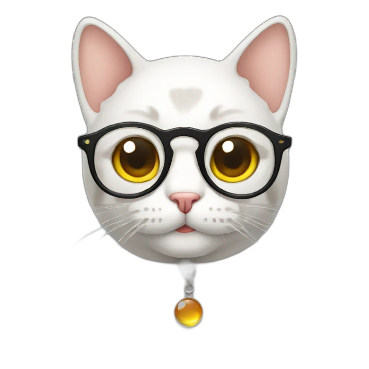cat with glass sticker