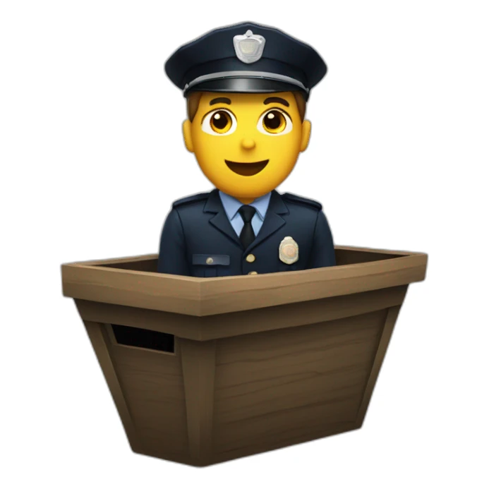 policeman in a coffin sticker