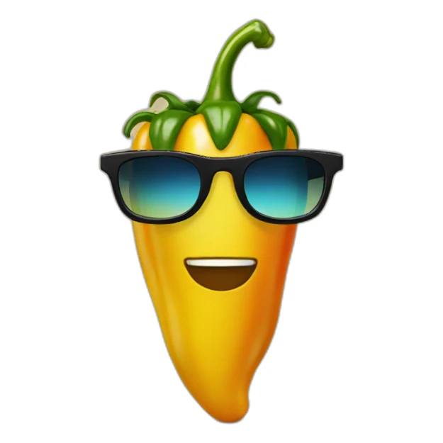 Pepper in black sun glasses sticker