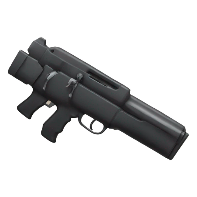 Black gun with bow  sticker