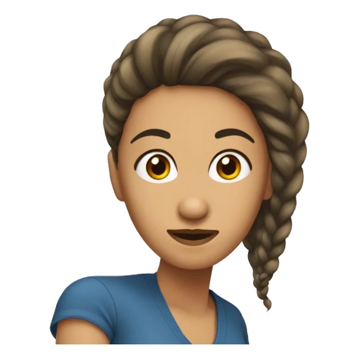 mujer con cabello depeinado sticker