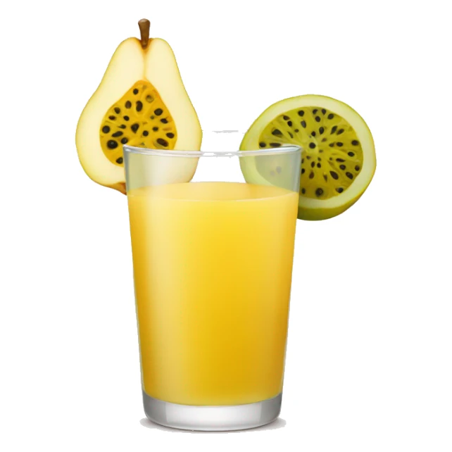 Pear and passion fruit juice  sticker